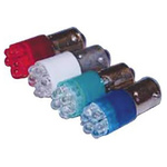 Dialight White LED Visible LED, 6V dc, BA9s Base, 10.92mm Diameter, 4800mcd