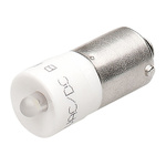 EAO Green LED Indicator Lamp, 130V dc, BA9s Base, 10mm Diameter, 300mcd