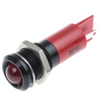 RS PRO Red Panel Mount Indicator, 2V dc, 14mm Mounting Hole Size, Solder Tab Termination