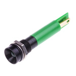 RS PRO Green Panel Mount Indicator, 230V ac, 8mm Mounting Hole Size