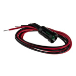 RS PRO Green Panel Mount Indicator, 24V dc, 8mm Mounting Hole Size, Lead Wires Termination