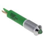 RS PRO Green Panel Mount Indicator, 24V dc, 6mm Mounting Hole Size, Solder Tab Termination