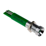 RS PRO Green Panel Mount Indicator, 230V ac, 8mm Mounting Hole Size