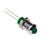 RS PRO Green Panel Mount Indicator, 2V dc, 8mm Mounting Hole Size, IP67