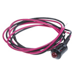 RS PRO Red Panel Mount Indicator, 6V dc, 8mm Mounting Hole Size, Lead Wires Termination