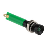 RS PRO Green Panel Mount Indicator, 24V dc, 6mm Mounting Hole Size, Solder Tab Termination
