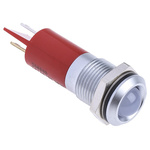 RS PRO Red Panel Mount Indicator, 14mm Mounting Hole Size, Solder Tab Termination, IP67