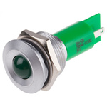 RS PRO Green Panel Mount Indicator, 115 V dc, 230V ac, 19.5mm Mounting Hole Size
