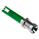 RS PRO Green Panel Mount Indicator, 24V ac, 8mm Mounting Hole Size, Solder Tab Termination