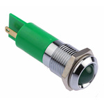 RS PRO Green Panel Mount Indicator, 14mm Mounting Hole Size, IP67