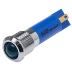 RS PRO Blue Panel Mount Indicator, 230V ac, 12mm Mounting Hole Size, IP67