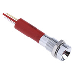 RS PRO Red Flashing LED Panel Mount Indicator, 24V dc, 8mm Mounting Hole Size, Solder Tab Termination