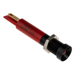 RS PRO Red Panel Mount Indicator, 24V dc, 8mm Mounting Hole Size, Solder Tab Termination