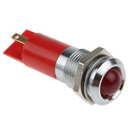 RS PRO Red Panel Mount Indicator, 24V dc, 14mm Mounting Hole Size, Solder Tab Termination