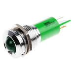 RS PRO Green Panel Mount Indicator, 16mm Mounting Hole Size, Solder Tab Termination