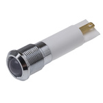 RS PRO White Panel Mount Indicator, 12mm Mounting Hole Size, Solder Tab Termination, IP67