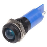 RS PRO Blue Panel Mount Indicator, 240V, 14.5mm Mounting Hole Size, Solder Tab Termination, IP40