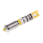 RS PRO Yellow Panel Mount Indicator, 12V dc, 6mm Mounting Hole Size, Solder Tab Termination