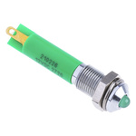 RS PRO Green Panel Mount Indicator, 12V dc, 6mm Mounting Hole Size, Solder Tab Termination