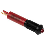 RS PRO Red Panel Mount Indicator, 24V dc, 6mm Mounting Hole Size, Solder Tab Termination