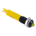 RS PRO Yellow Panel Mount Indicator, 24V dc, 6mm Mounting Hole Size, Solder Tab Termination