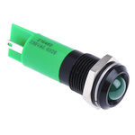 RS PRO Green Panel Mount Indicator, 230V ac, 14mm Mounting Hole Size, IP67