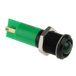 RS PRO Green Panel Mount Indicator, 12V dc, 14mm Mounting Hole Size, Solder Tab Termination