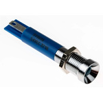 RS PRO Blue Panel Mount Indicator, 24V dc, 8mm Mounting Hole Size, Solder Tab Termination