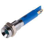 RS PRO Blue Panel Mount Indicator, 12V dc, 6mm Mounting Hole Size, Solder Tab Termination