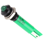 RS PRO Green Panel Mount Indicator, 12V dc, 8mm Mounting Hole Size, Solder Tab Termination