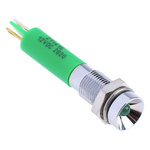RS PRO Green Panel Mount Indicator, 12V dc, 6mm Mounting Hole Size, Solder Tab Termination