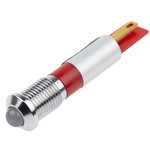 RS PRO Red Panel Mount Indicator, 8mm Mounting Hole Size, Solder Tab Termination, IP67