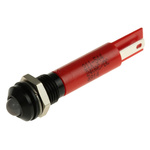RS PRO Red Panel Mount Indicator, 8mm Mounting Hole Size, Solder Tab Termination, IP67