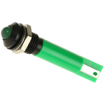 RS PRO Green Panel Mount Indicator, 24V ac/dc, 8mm Mounting Hole Size, Solder Tab Termination, IP67