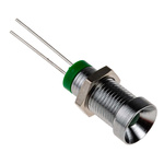 RS PRO Green Panel Mount Indicator, 2V dc, 8mm Mounting Hole Size, IP67