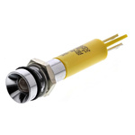 RS PRO Yellow Panel Mount Indicator, 8mm Mounting Hole Size, Solder Tab Termination, IP67