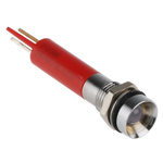 RS PRO Red Panel Mount Indicator, 8mm Mounting Hole Size, Solder Tab Termination, IP67