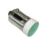 Idec Green LED Indicator Lamp, 24V, BA9 Base, 10.6mm Diameter, 200mcd