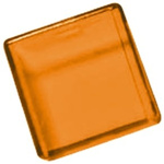 Panel Mount Indicator Lens Square Style, Amber, 18mm Long