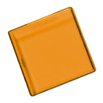 Panel Mount Indicator Lens Square Style, Amber, 29mm Long