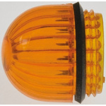 Panel Mount Indicator Lens Domed Style, Amber, 15.86mm diameter , 15.86mm Long
