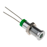 RS PRO Green Panel Mount Indicator, 2V dc, 6mm Mounting Hole Size, IP67