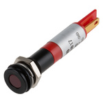 RS PRO Red Panel Mount Indicator, 220V ac, 8mm Mounting Hole Size, Solder Tab Termination, IP67
