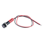 RS PRO Red Panel Mount Indicator, 220V ac, 8mm Mounting Hole Size, Lead Wires Termination, IP67