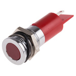 RS PRO Red Panel Mount Indicator, 24V dc, 14mm Mounting Hole Size, Solder Tab Termination, IP67