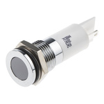 RS PRO White Panel Mount Indicator, 24V dc, 14mm Mounting Hole Size, Solder Tab Termination, IP67