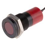 RS PRO Red Panel Mount Indicator, 220V ac, 14mm Mounting Hole Size, Lead Wires Termination, IP67