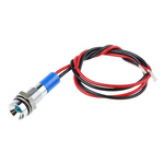 RS PRO Blue Panel Mount Indicator, 24V dc, 6mm Mounting Hole Size, Lead Wires Termination, IP67