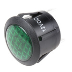 RS PRO Green Neon Panel Mount Indicator, 12V dc, 20.8mm Mounting Hole Size, Faston, Solder Lug Termination