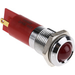 RS PRO Red Flashing LED Panel Mount Indicator, 24V dc, 14mm Mounting Hole Size, Solder Tab Termination